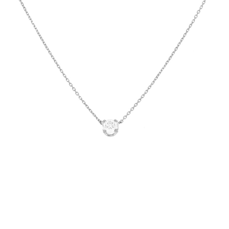 Collier or gris diamant (s)