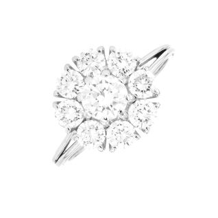Bague or gris diamant (s) Vintage