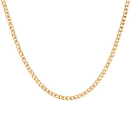 Chaîne En Or 18 Carats Maille Gourmette - 48 Cm, 4.71 Grammes, Occasion Remise à Neuf