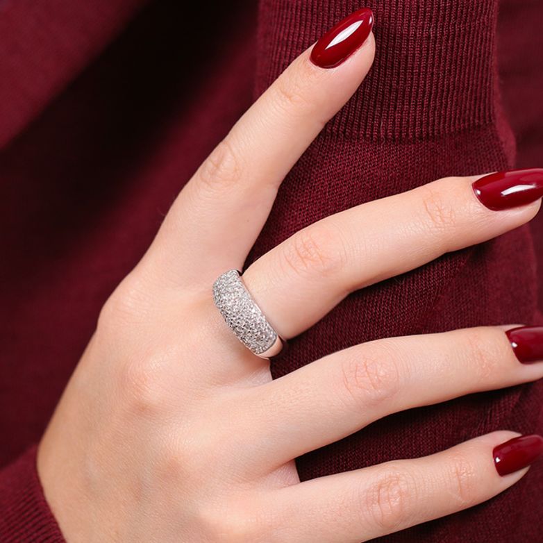 Bague or gris diamant (s) 