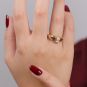 Bague or jaune diamant saphir 