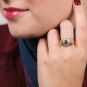 Bague or jaune diamant saphir 