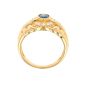 Bague or jaune diamant saphir 