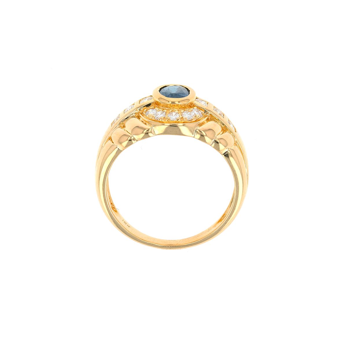 Bague Alliance Or 18 Carats Diamants 0.40 Ct - Taille 50, 1.96 G, Occasion