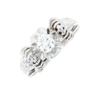 Bague or gris diamant (s) Vintage