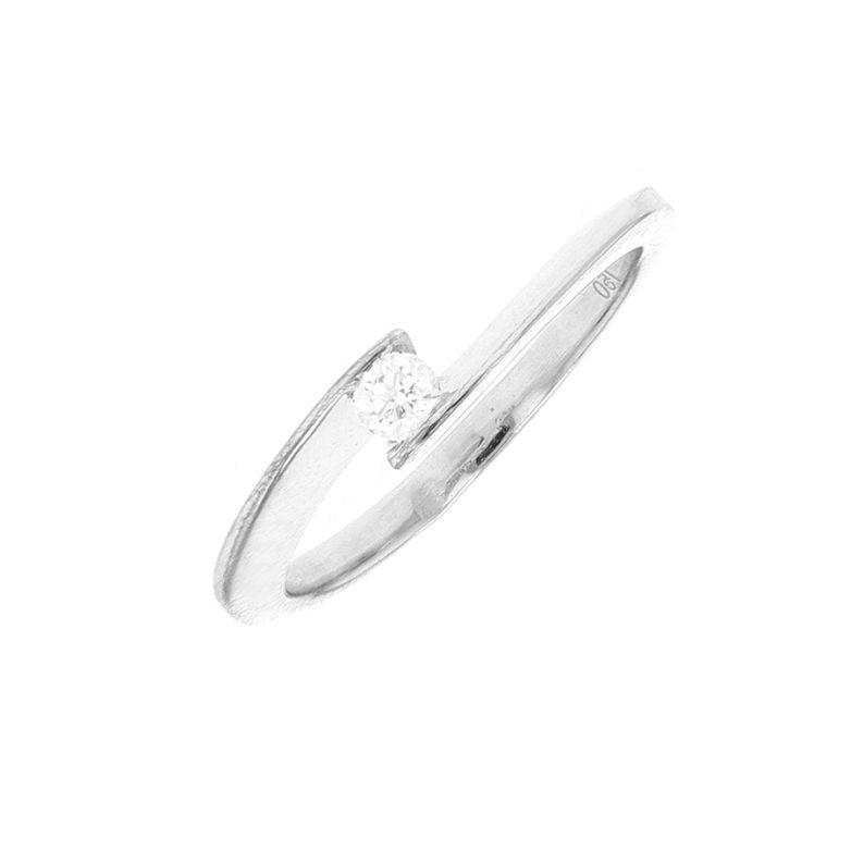 Solitaireor gris diamant (s) signé