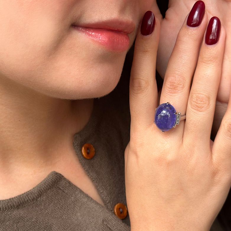 Bague or gris Pierres Fines Bague or gris Pierres Fines