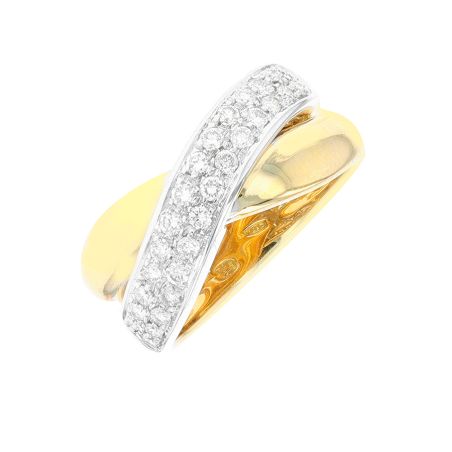 Bague or bicolore diamant (s)