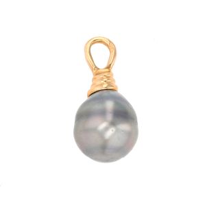 Pendentif or jaune Perle de Tahiti 