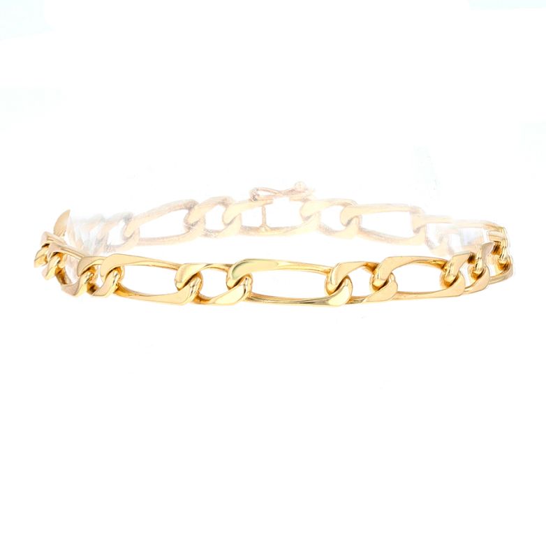 Bracelet maille alternée or jaune Bracelet maille alternée or jaune
