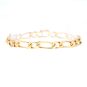 Bracelet maille alternée or jaune