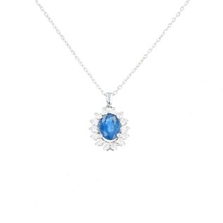 collier or gris saphir et diamant(s)