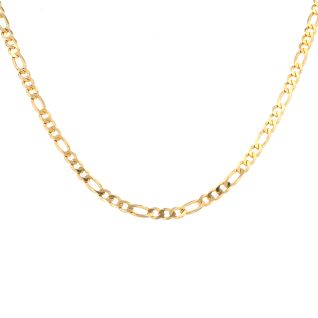 Chaine maille alternée or jaune