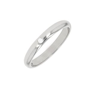 Alliance or gris diamant (s) signé Cartier 1895
