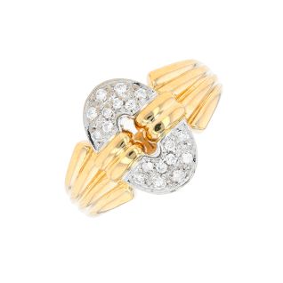 Bague or bicolore diamant (s)