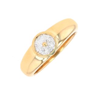 Bague or jaune diamant