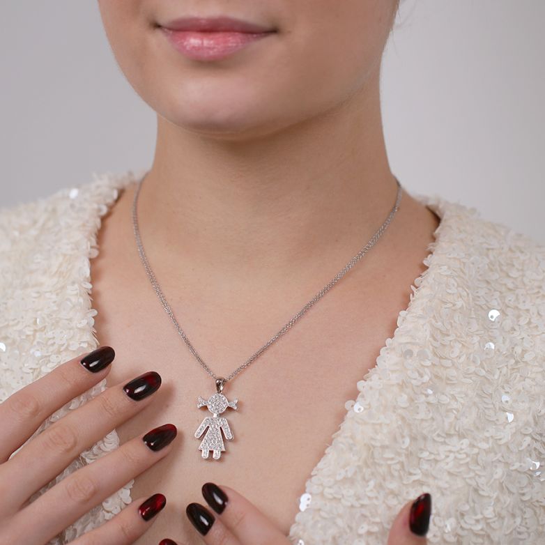 collier or gris diamant (s) 