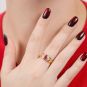 Bague or bicolore rubis et diamant(s) 
