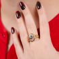 Bague or jaune diamant saphir 
