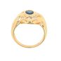 Bague or jaune diamant saphir 