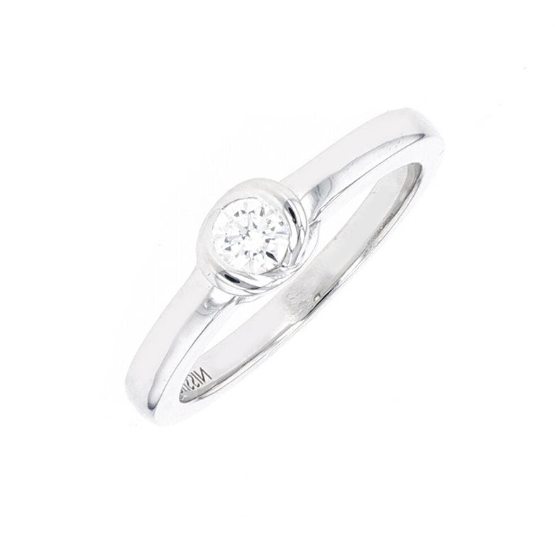 Bague or gris diamant (s) signé Bague or gris diamant (s) signé