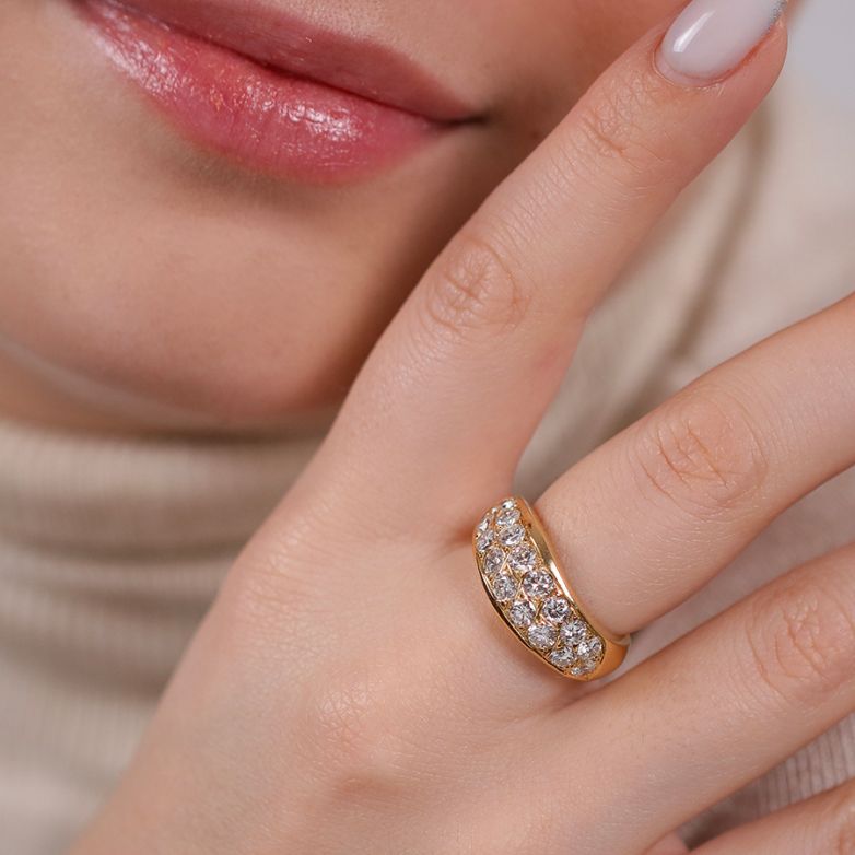 Bague or jaune diamant (s) Bague or jaune diamant (s)