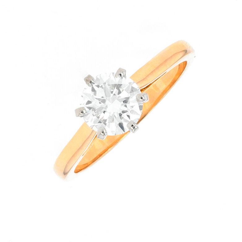 Solitaireor bicolore diamant (s) Solitaireor bicolore diamant (s)