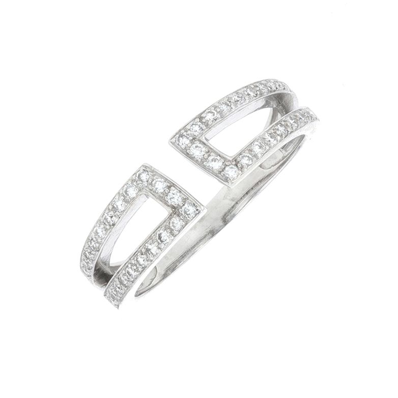 Bague or gris diamant (s) 