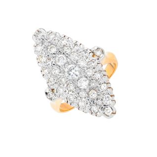 Bague or bicolore diamant (s)