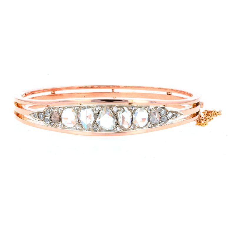 Bracelet or jaune rose de diamants Bracelet or jaune rose de diamants