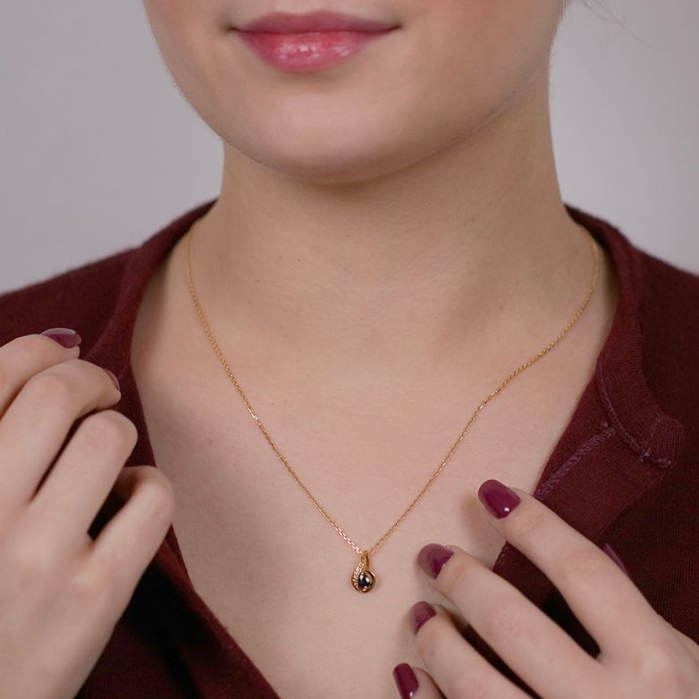 collier or jaune saphir et diamant(s) 