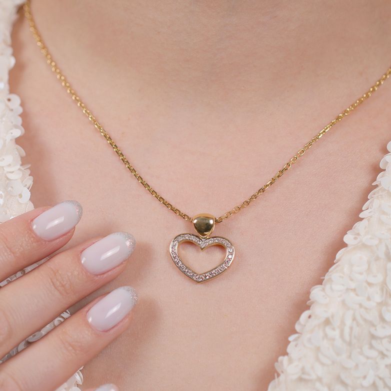 Pendentif or jaune diamant (s) Pendentif or jaune diamant (s)