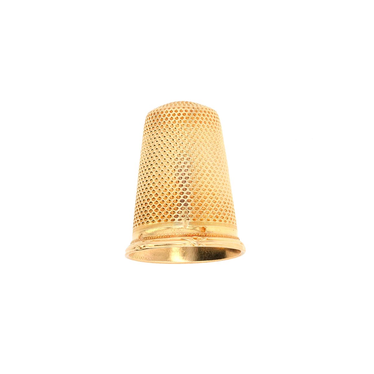 Dé à Coudre En Or Jaune 18 Carats Avec Son écrin – Occasion, Bijou Ancien Et Pratique