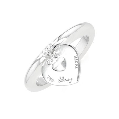 Bague or gris signé