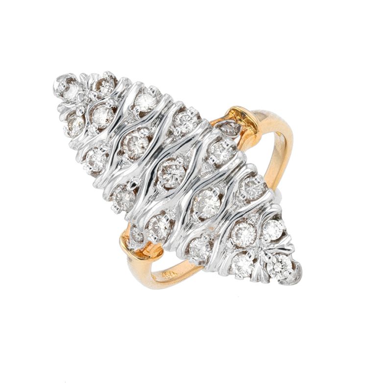 Bague 2 ors diamant (s) Vintage Bague 2 ors diamant (s) Vintage