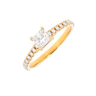 Solitaireor jaune diamant (s)