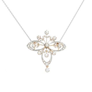 collier 2 ors rose de diamants