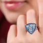 Bague or gris diamant,P.fine signé MAUBOUSSIN