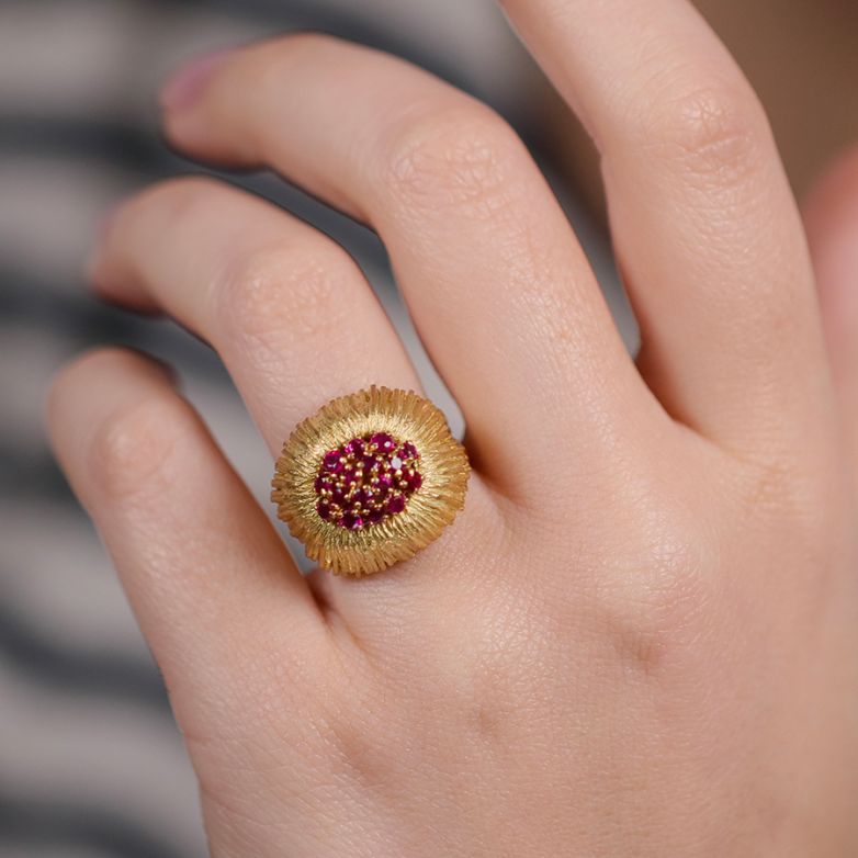 Bague or jaune Rubis Vintage Bague or jaune Rubis Vintage