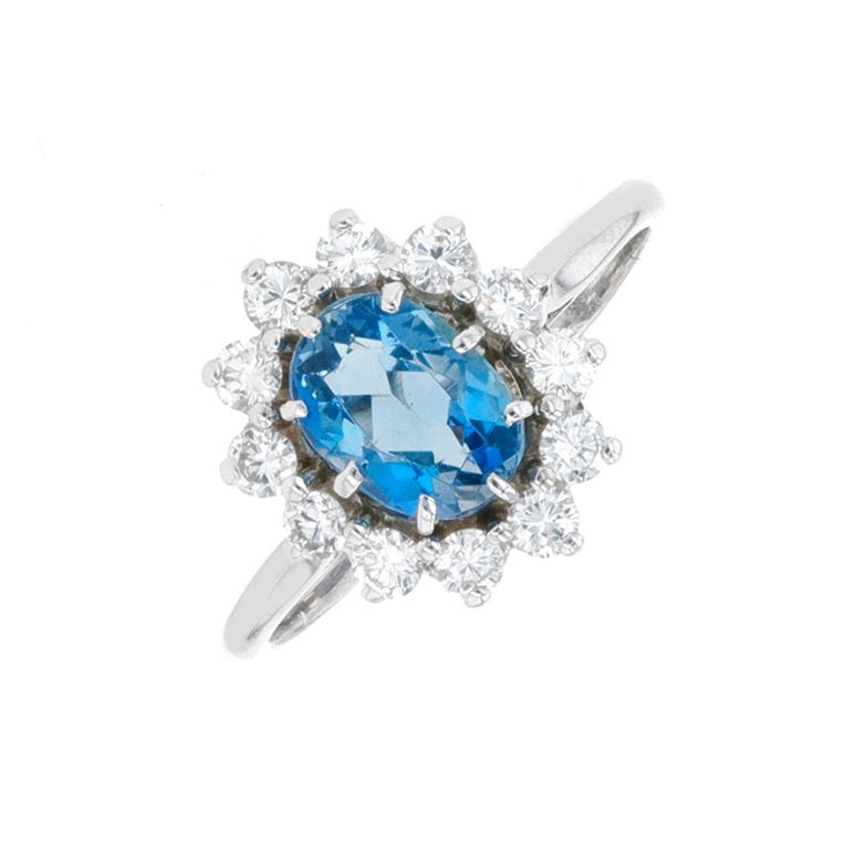 Bague or gris diamant,P.fine