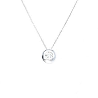 Collier maille forçat or gris diamant (s)