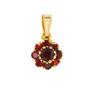 Pendentif or jaune Grenats
