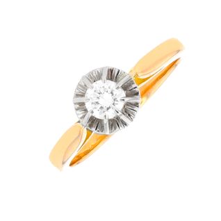 Solitaireor bicolore diamant (s)