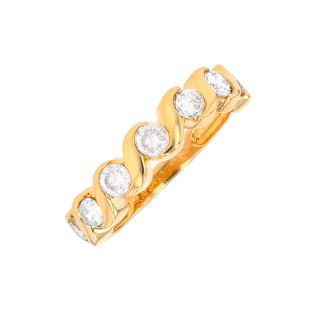 Alliance or jaune diamant (s)