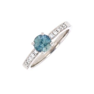 Bague Platine saphir et diamant(s)