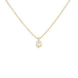 Collier maille forçat or jaune diamant (s)