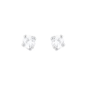 Boucles d'oreilles or gris diamant (s)