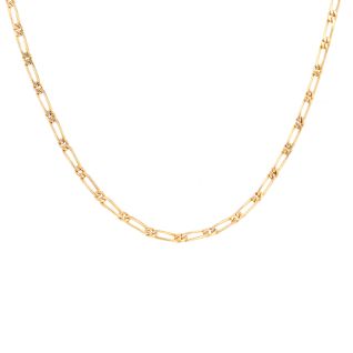 Chaine maille alternée or jaune
