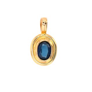 Pendentif or jaune Saphir
