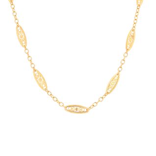 Collier maille filigrane or jaune